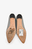 Manolo Blahnik Metallic Silver Hangisi Flats Size 37
