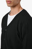 Issey Miyake Homme Plisse Black Pleated Long Sleeve Buttoned Top Size 2