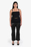 Rosetta Getty Black Lambskin Flared Pants Size 14