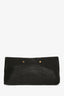 Chloe Black Grained Leather Drew Fold Over Lock Closure Clutch