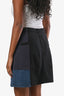 MCQ Alexander McQueen Navy/Black Patchwork Mini Skirt Size M
