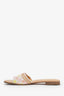 Louis Vuitton Rose Peach Damierlicious Neo Revival Flat Mule Sandals Size 37