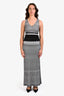 Missoni Black/White Patterned A-Line Sleeveless Maxi Dress Size 40