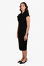 Alexander McQueen Black Jersey Twist Front Maxi Dress Size 46