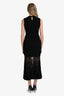 Alexander McQueen Black Ribbed Sheer Flared Gown Estimated Size M