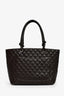 Pre-loved Chanel™ 2004 Chocolate/Tan Leather Cambon Ligne CC Tote