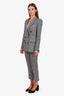 Frame Black/White Wool Houndstooth Two-piece Suit Size XS
