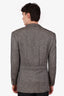 Ralph Lauren Purple Label Grey Silk Cashmere Herringbone Jacket Size 50 Men's