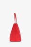 Christian Dior 2014 Red Coated Canvas Cannage Medium Panarea Tote