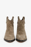 Isabel Marant Brown Suede Western Ankle Booties Size 36