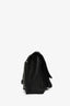 Saint Laurent Black Grained Leather Logo Shoulder Bag