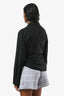 Jacquemus Le Papier Black Cotton Long Sleeve Faux Wrap Top Size 38