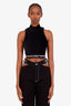 Alexander Wang Black Cropped High Neck Top Size S