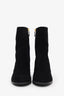 Stuart Weitzman Black Suede Quinn Block Heel Ankle Boots Size 8