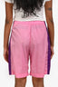 Louis Vuitton Pink/Purple Nylon Logo Shorts Size 38
