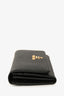 Prada Black Vitello Move Leather Zip Around Wallet
