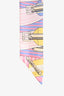 Hermès Pink/Yellow/Blue Graphic Printed Twilly