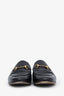 Gucci Black Leather Jordaan Loafers Size 37.5