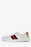 Gucci x Disney White Leather Tiger Web Sneakers Size 12 Mens
