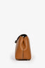 Toteme Brown Grained Leather T-Lock Clutch