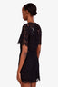 Veronica Beard Black Lace Short Sleeve Mini Dress Size 4
