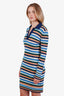 M Missoni Blue/Orange Multicolour Long Sleeve Mini Dress Size L