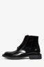Saint Laurent Black Patent Combat Boots Size 40 Mens