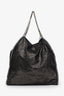 Stella McCartney Black Faux Suede Falabella Tote Bag with Pouch
