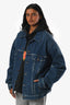 Balenciaga Blue Denim 'You are the world' Jacket Size 36