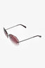 Pre-loved Chanel™ Silver/Pink Oversized Geometric Sunglasses