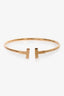Tiffany 18K Yellow Gold T Wire Bracelet Size S
