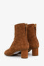 Bottega Veneta Brown Intrecciato Suede 'Atomic' Ankle Boots Size 38