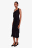 Roland Mouret Black Asymmetric Draped Dress Size 4