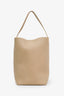 The Row Beige Grained Calfskin Large NS Park Tote Bag