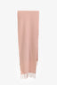 Burberry Blush Pink Cashmere Fringe Scarf