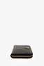 Prada 2014 Black Saffiano Leather Triangle Logo Large Zip Around Wallet