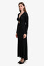 Smythe Black Jersey Keyhole Long Sleeve Long Dress Size M