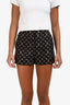Louis Vuitton Black/Beige Monogram Silk Shorts Size 34