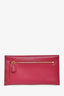 Prada Pink Leather Vitello Move Envelope Long Wallet