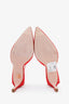 Stuart Weitzman Red Suede Crystal Embellished Shine 85 Heels Size 6.5