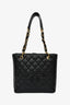 Pre-loved Chanel™ 2008-2009 Black Caviar Leather GHW Petit Shopping Tote