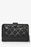 Pre-loved Chanel™ 2012/13 Black Quilted Lambskin French Purse