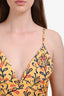 Agua by Agua Bendita Yellow/Navy Linen Maxi Dress Size L