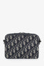 Christian Dior Navy Oblique Jacquard Zippered Crossbody Bag