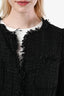 Manteau en tweed de laine noir Giambattista Valli, taille 4 US