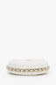Pre-loved Chanel™ 23C White Quilted Lambskin Chain Around Mini Clutch