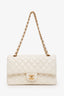 Pre-loved Chanel™ 2004-2005 White Lambskin Medium Classic Refurbished Double Flap