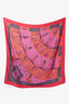Hermès Red/Pink Silk Dip Dye 'Cliquetis' 140 Shawl