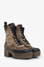 Louis Vuitton Brown Suede Leather Monogram Laureate Desert Boots Size 37.5
