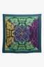 Hermès Green/Purple/Blue 'Eperon d'Or' Silk Scarf 90